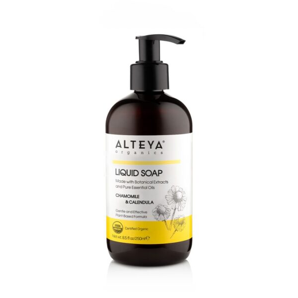 hair and body care liquid soaps organic liquid soap chamomile and calendula 250 ml alteya organics 1024x1024 1